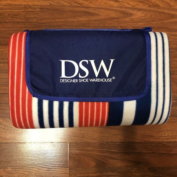 DSW‎ Blanket Red White Blue Stripes Beach Picnic Throw Yoga Mat C - Picture 8 of 8